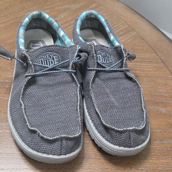 Hey Dude Wally Sox Charcoal Slip On Mens Loafers , Size 10 - Picture 1 of 9